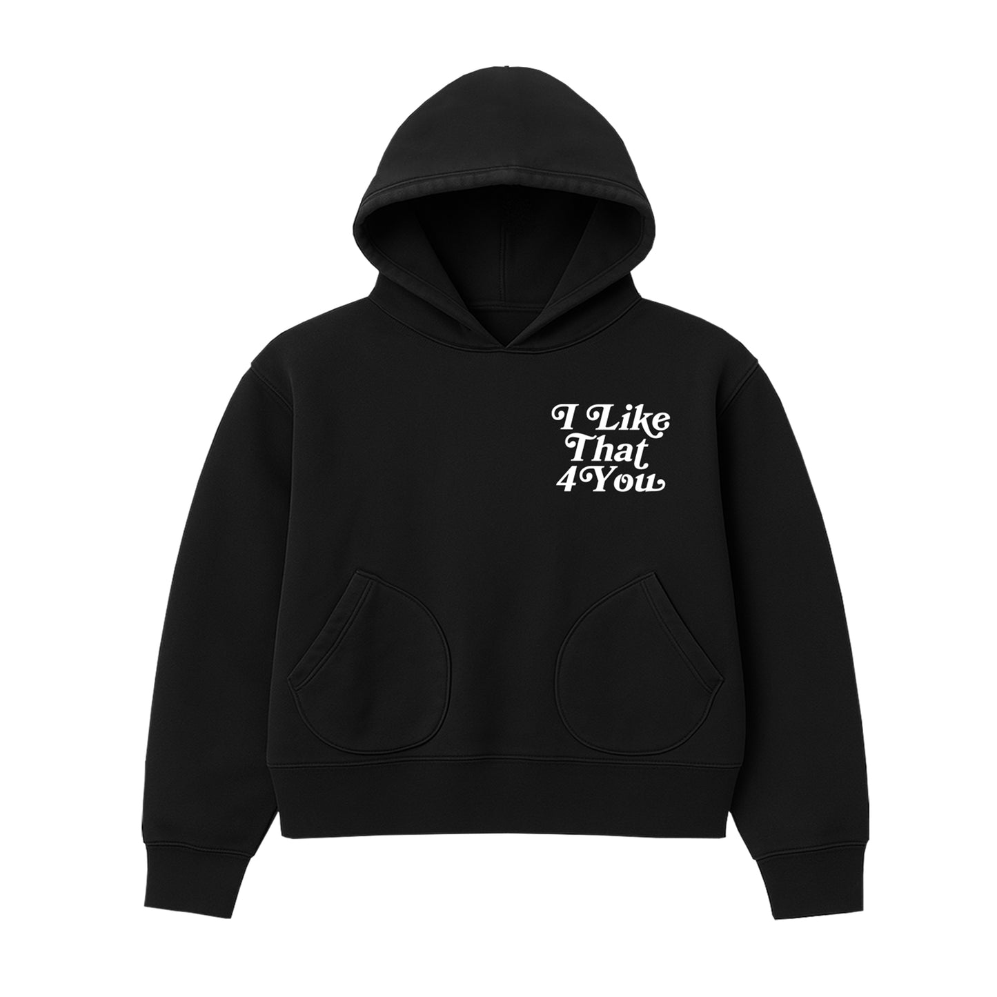 MITTEN POCKET CROPPED HOODIE